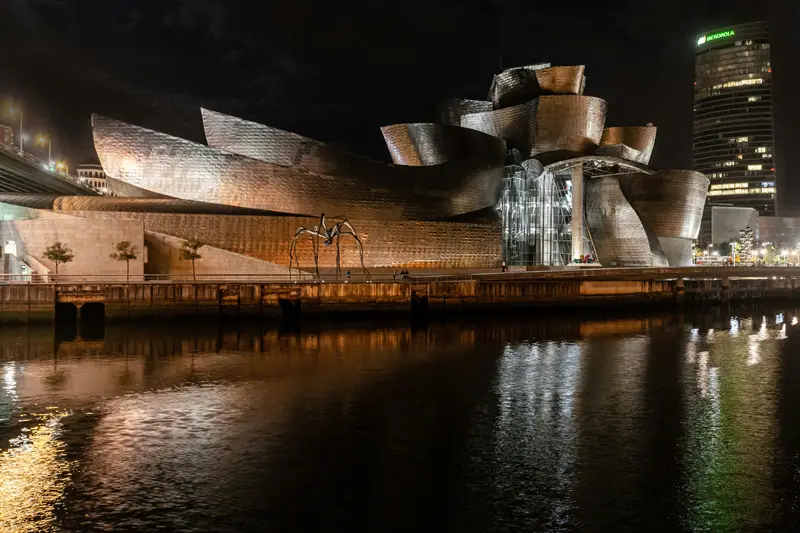 Guggenheim Bilbao at Night - Spain City Breaks